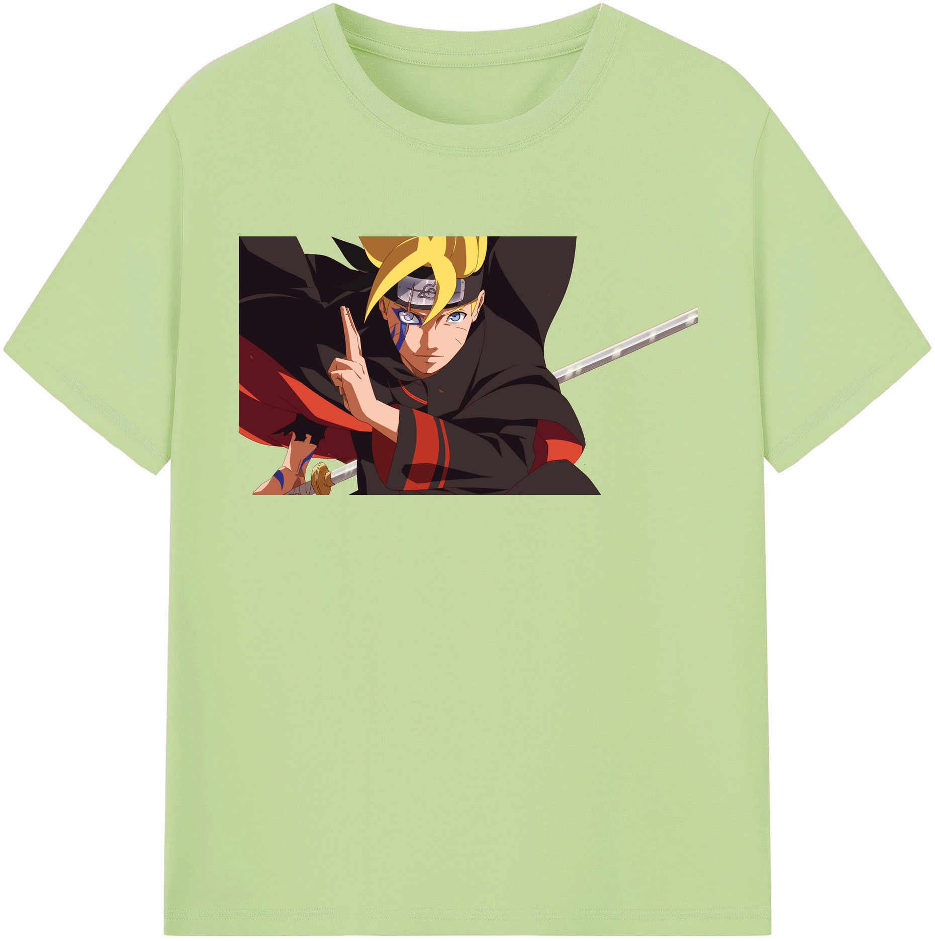 （画像用） NARUTO -ナルト- うずまき ボルト Uzumaki Boruto 綿100％半袖Tシャツ（フロントプリント）